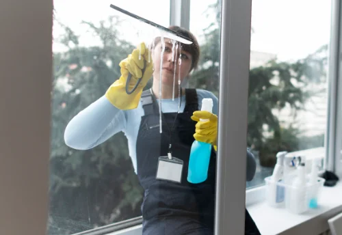 Nettoyage de vitres intérieures et extérieures à la Roche-Noire